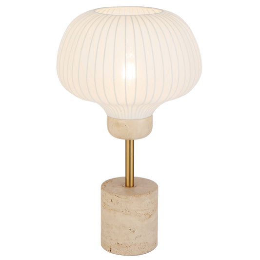 Vybor Travertine Lamp with Shade