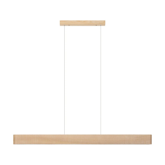 Mitchell LED Linear Bar Pendant Light Fluted Timber