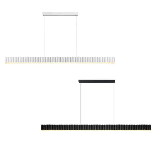 Prinia Ribbed LED Linear Bar Pendant Light