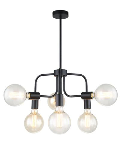 Hexa 6 Light Matt Gold Pendant