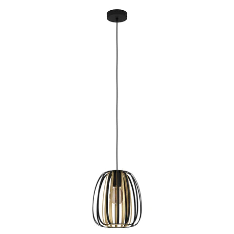 Encinitos Black/Gold Metal Pendant Light