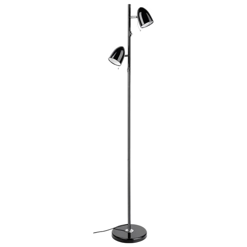 Lara 2 Light Metal Reading Adjustable Floor Lamp