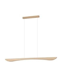 Natalie LED Linear Pendant Light Bar Timber