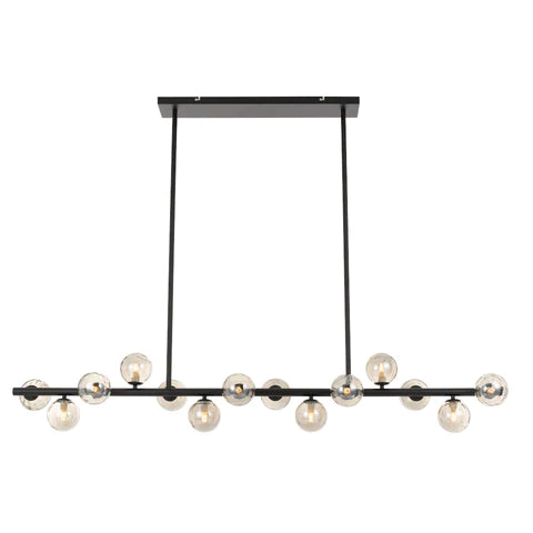 Moran 14 Light Bar Rod Pendant Light with Glass Spheres